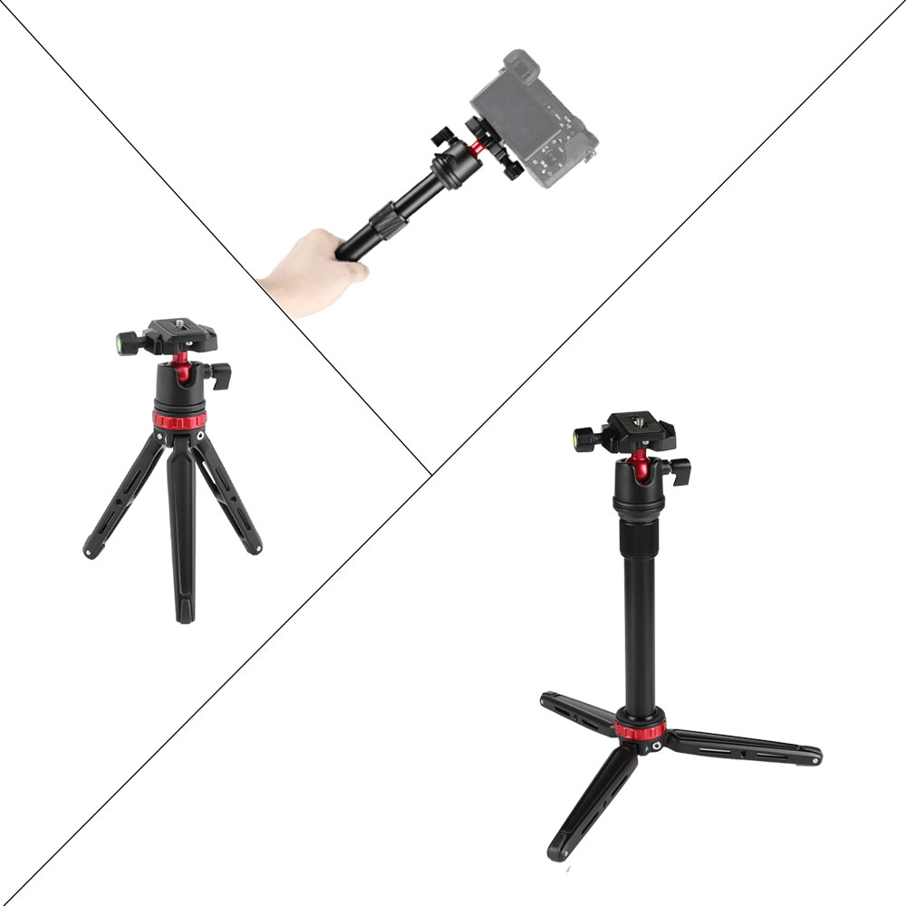 Gimbal ball head extension tripod