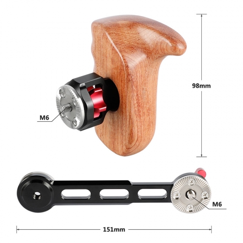Wooden Handle Extension Arm Right
