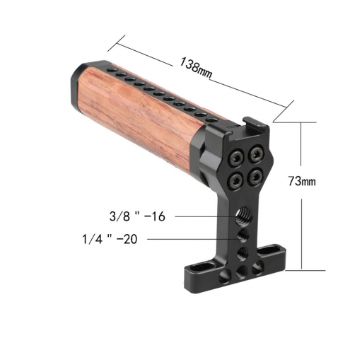 Camera Top Handle Wooden Grip