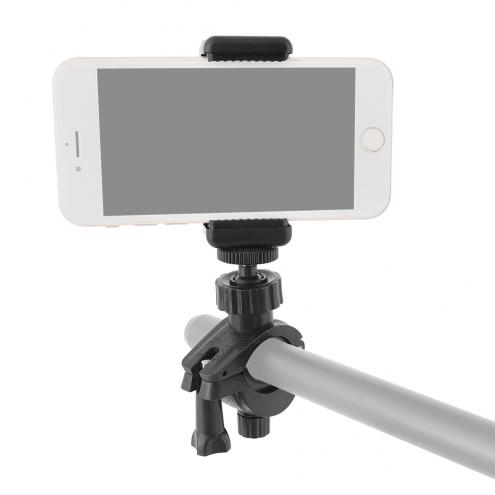 Adjustable Pipe Clamp with phone Holder