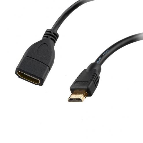 Mini Male to Full Female HDMI Cable