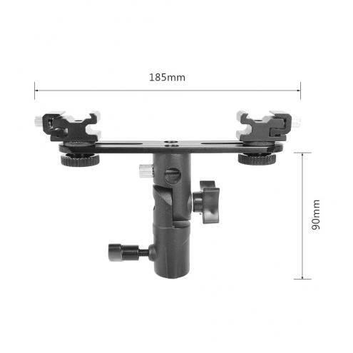 Double Flash Cold Shoe Bracket