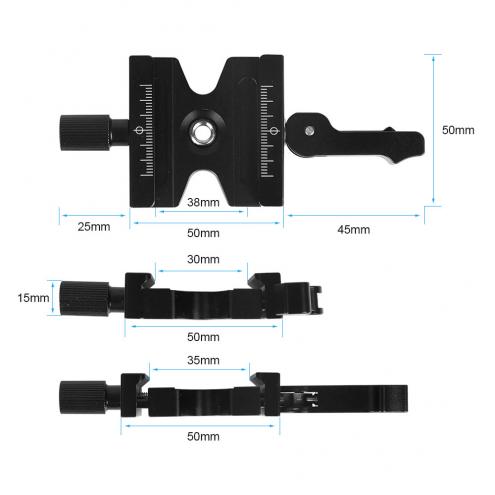 Double Lock QR Clamp with Plate