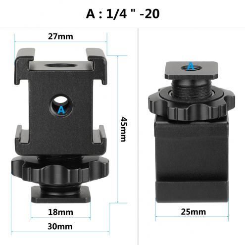 3 in 1 Cold Shoe Mount Adapter