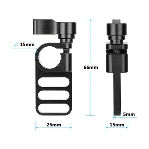 15mm Rod Clamp with Mounting Grooves