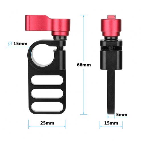 15mm Rod Clamp with Mounting Grooves