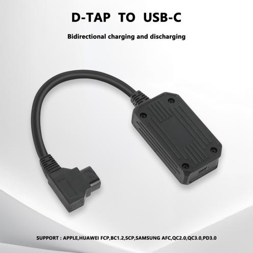 D-Tap to USB-C PD Bidirectional Charging Adapter Cable