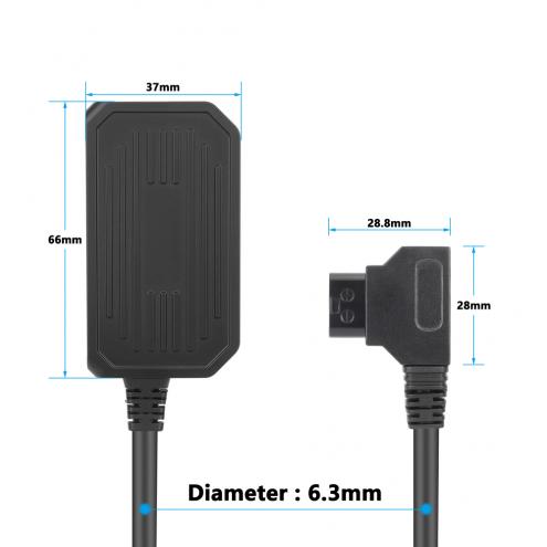D-Tap to USB-C PD Bidirectional Charging Adapter Cable